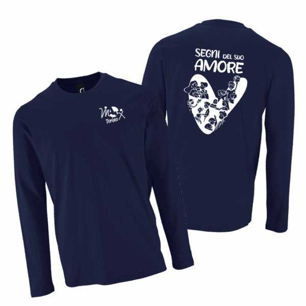 T-Shirt Scuola Primaria MAUX - Manica lunga - Blu Navy