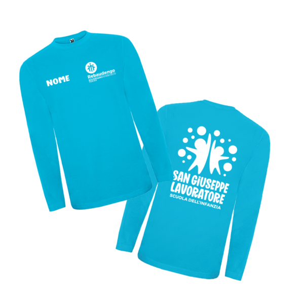 T-shirt a maniche lunghe Scuola dell'Infanzia Rebaudengo - Azzurra