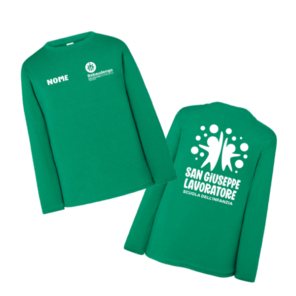 T-shirt a maniche lunghe Scuola dell'Infanzia Rebaudengo - Verde