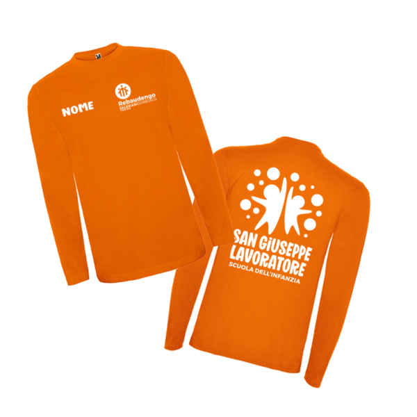 T-shirt a maniche lunghe Scuola dell'Infanzia Rebaudengo - Arancione